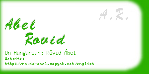abel rovid business card