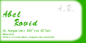 abel rovid business card